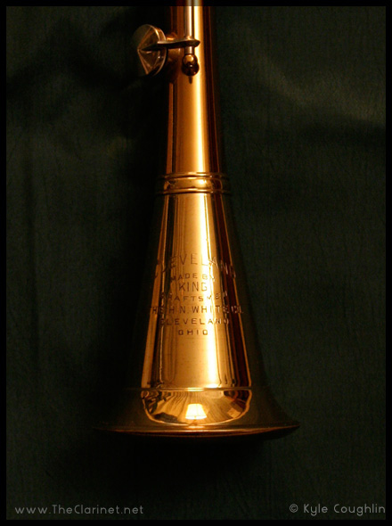 The King Cleveland clarinet bell engraving.