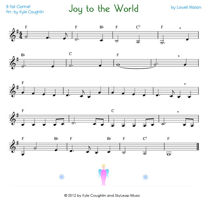 View the printable PDF of Joy to the World for clarinet